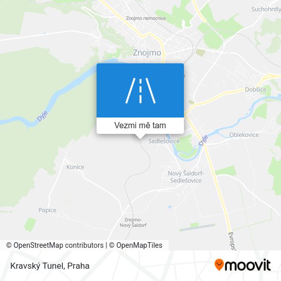 Kravský Tunel mapa