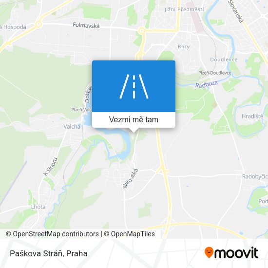 Paškova Stráň mapa