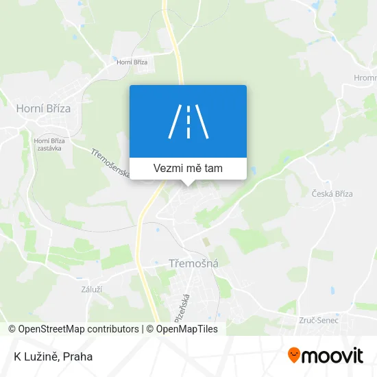 K Lužině mapa