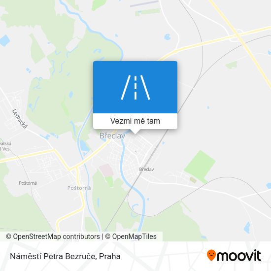 Náměstí Petra Bezruče mapa