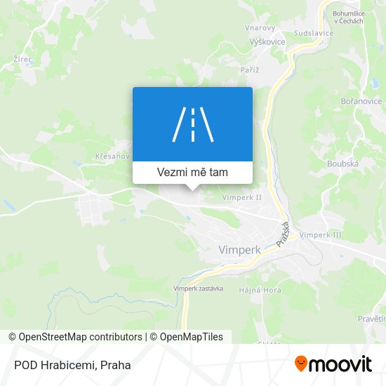 POD Hrabicemi mapa