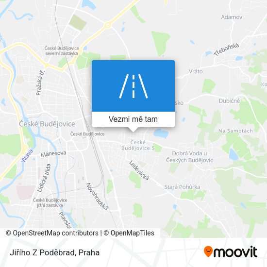 Jiřího Z Poděbrad mapa