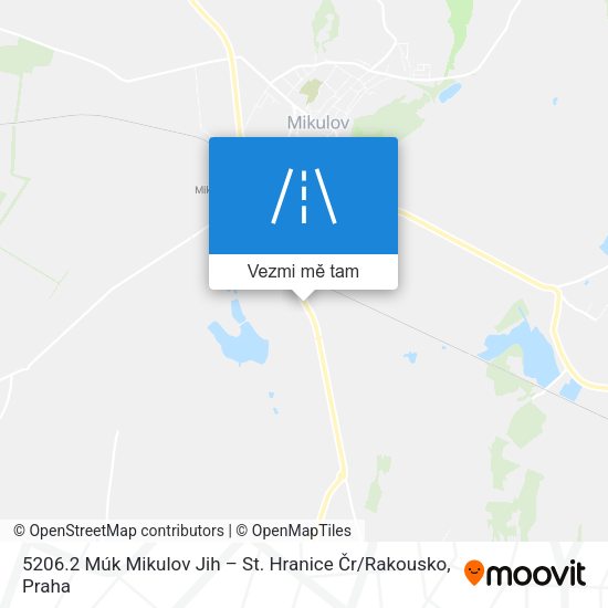 5206.2 Múk Mikulov Jih – St. Hranice Čr / Rakousko mapa