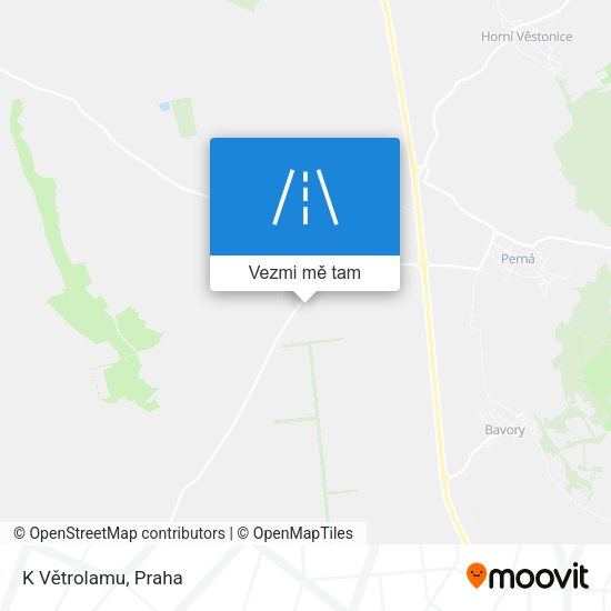 K Větrolamu mapa