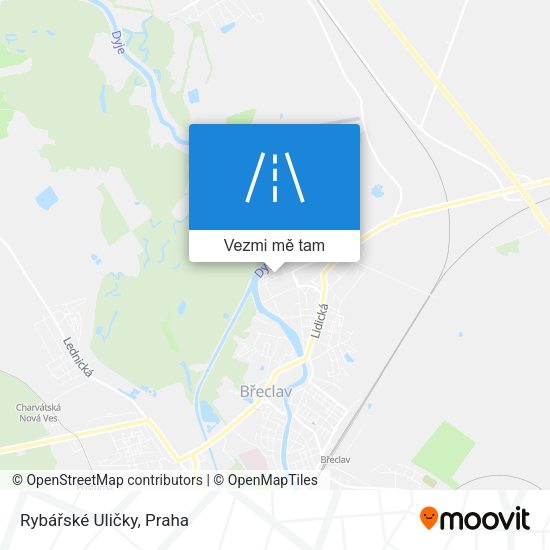 Rybářské Uličky mapa