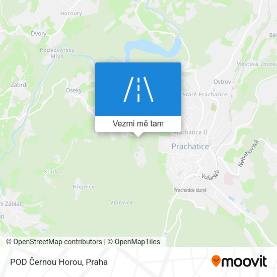 POD Černou Horou mapa