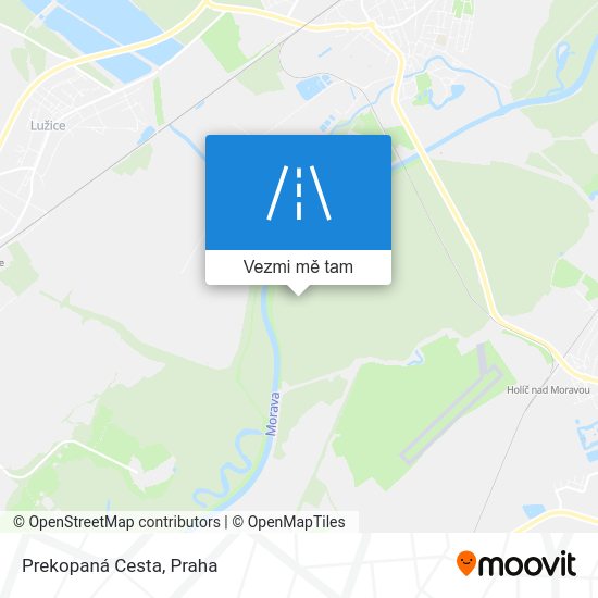 Prekopaná Cesta mapa
