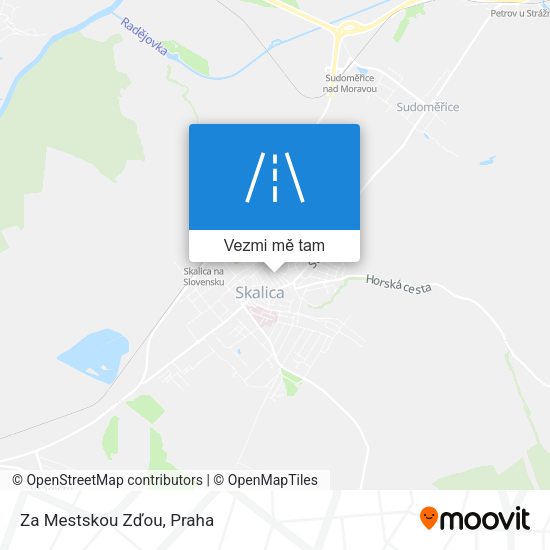 Za Mestskou Zďou mapa