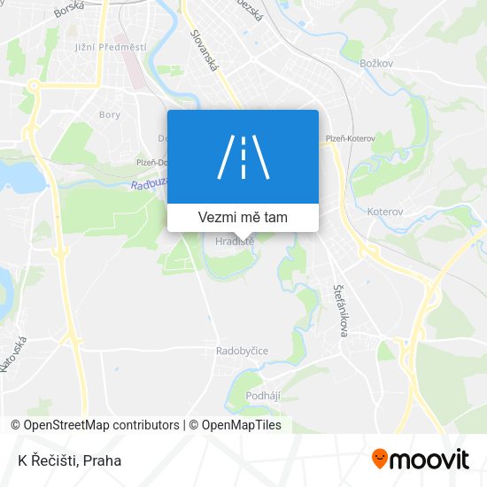 K Řečišti mapa
