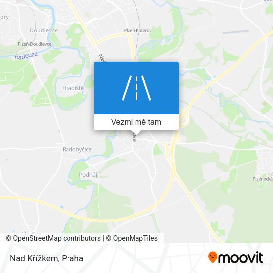 Nad Křížkem mapa