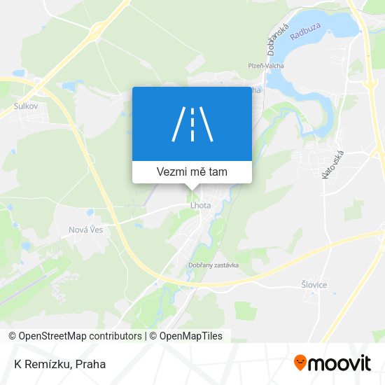 K Remízku mapa
