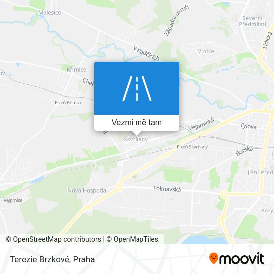 Terezie Brzkové mapa