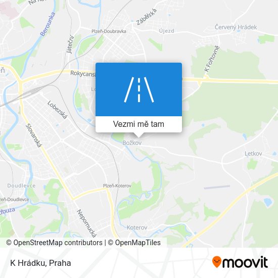 K Hrádku mapa