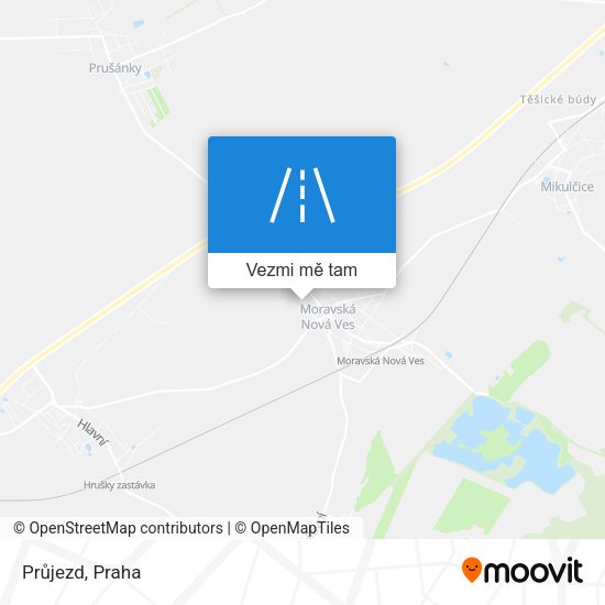 Průjezd mapa