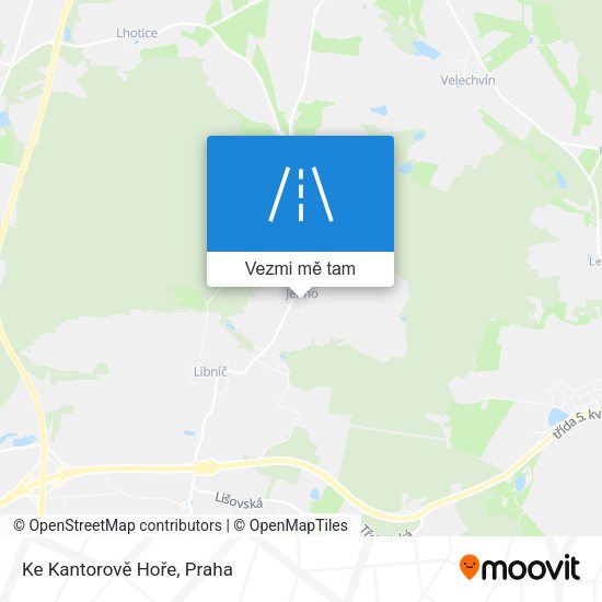 Ke Kantorově Hoře mapa