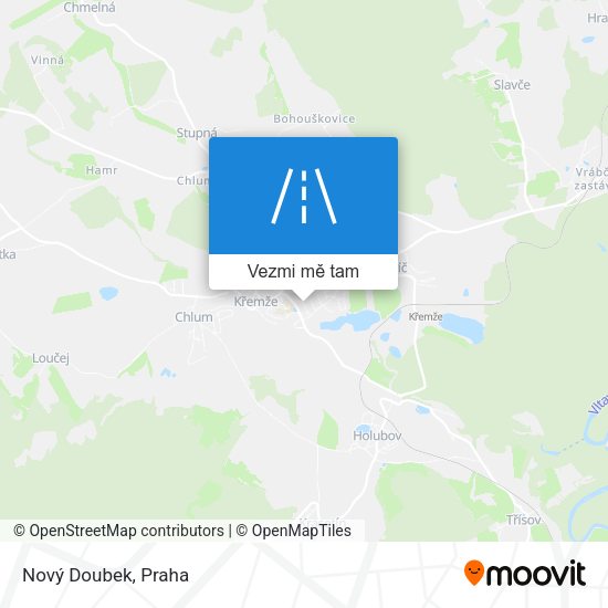 Nový Doubek mapa