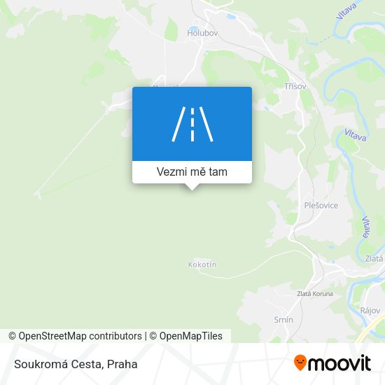 Soukromá Cesta mapa