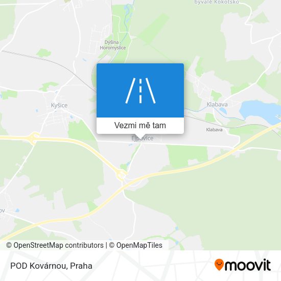 POD Kovárnou mapa