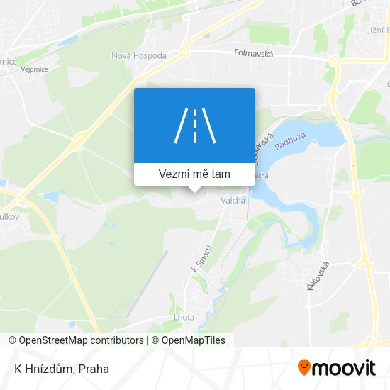 K Hnízdům mapa