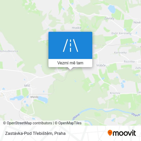 Zastávka-Pod Třebištěm mapa