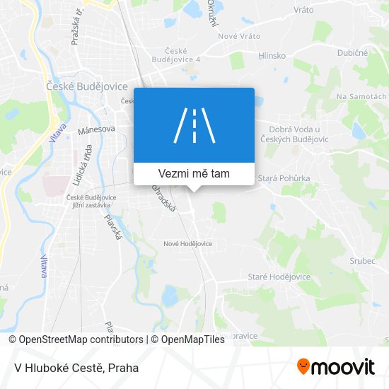 V Hluboké Cestě mapa