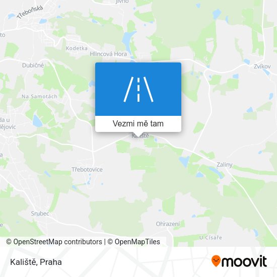 Kaliště mapa