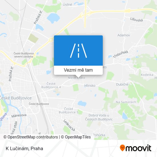 K Lučinám mapa