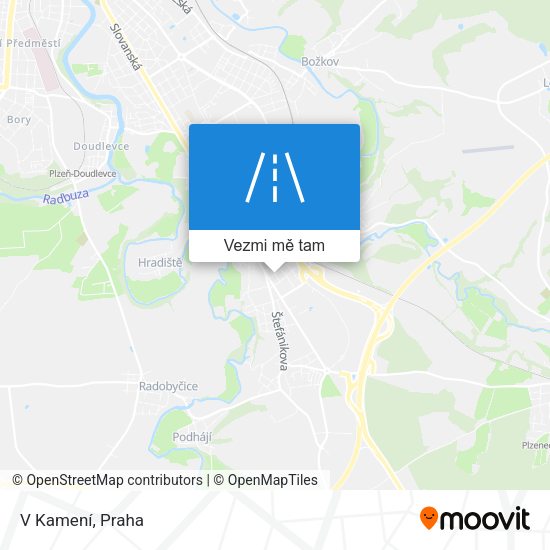 V Kamení mapa