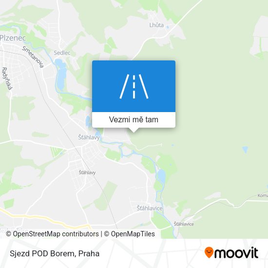 Sjezd POD Borem mapa
