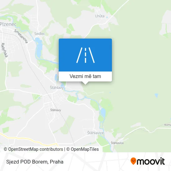 Sjezd POD Borem mapa