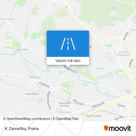 K Zámečku mapa
