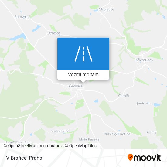 V Braňce mapa