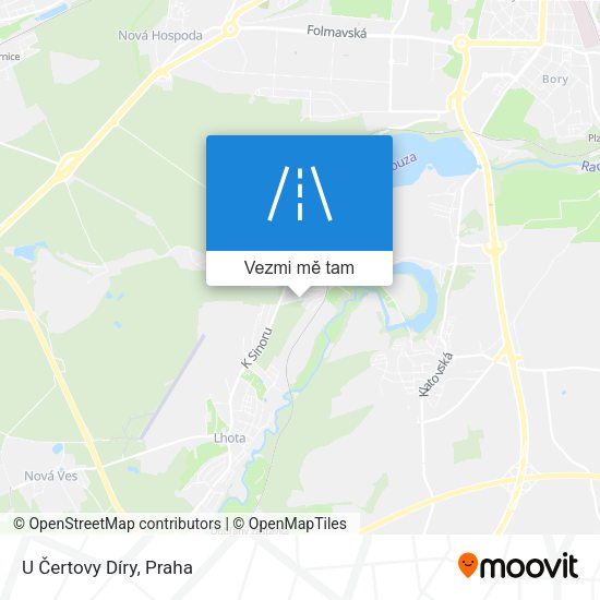 U Čertovy Díry mapa
