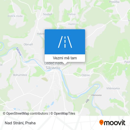 Nad Strání mapa