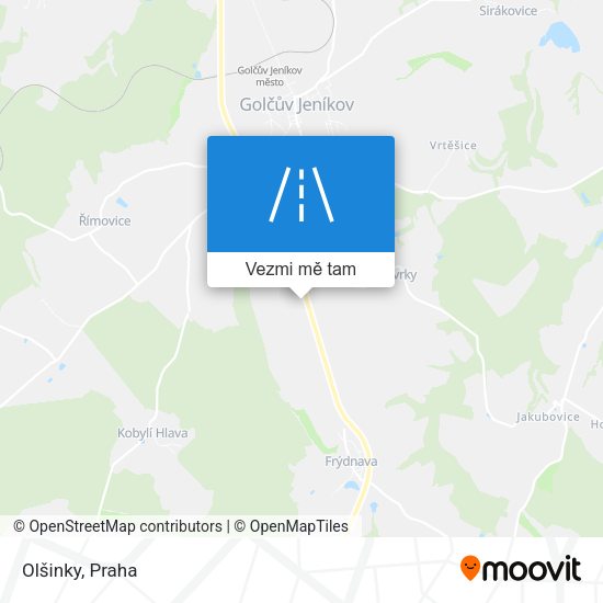 Olšinky mapa