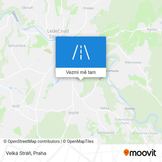 Velká Stráň mapa