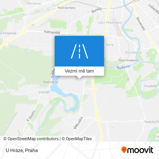 U Hráze mapa