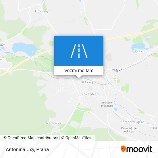 Antonína Uxy mapa