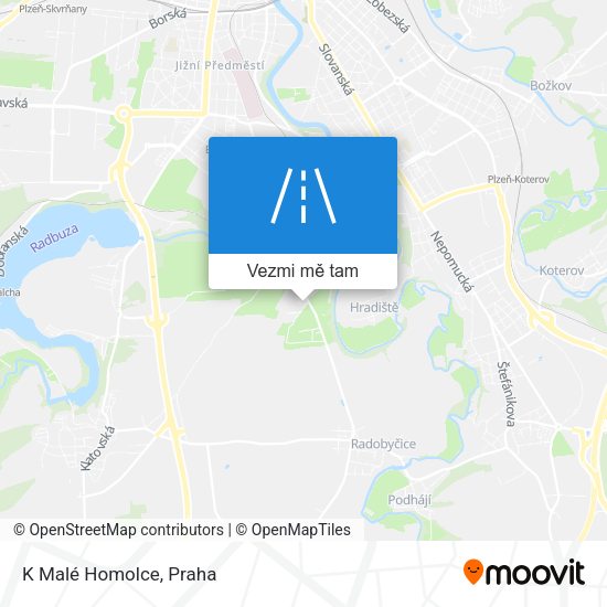 K Malé Homolce mapa