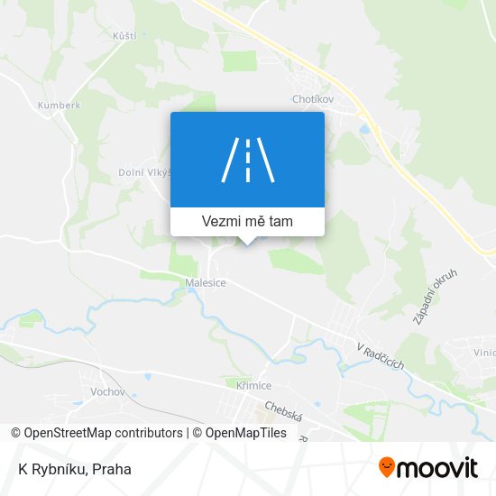 K Rybníku mapa