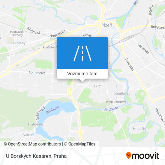 U Borských Kasáren mapa
