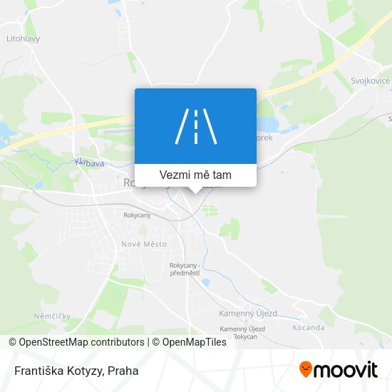 Františka Kotyzy mapa
