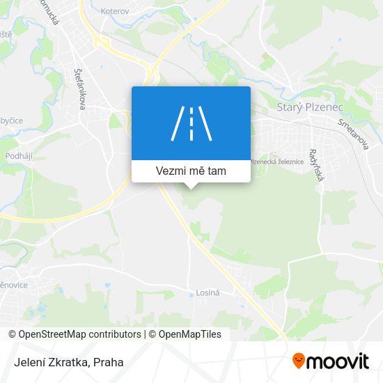 Jelení Zkratka mapa
