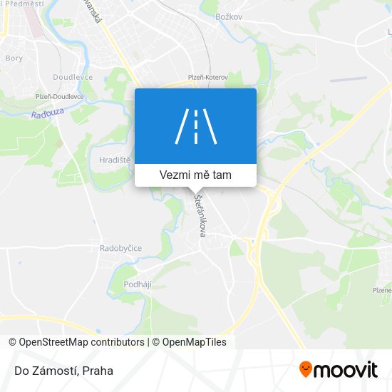 Do Zámostí mapa