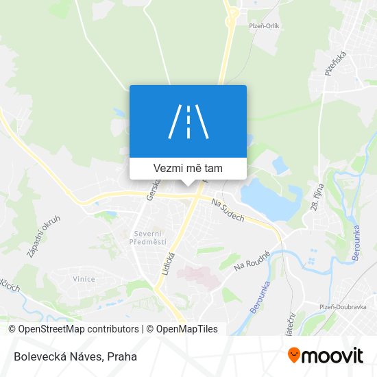 Bolevecká Náves mapa
