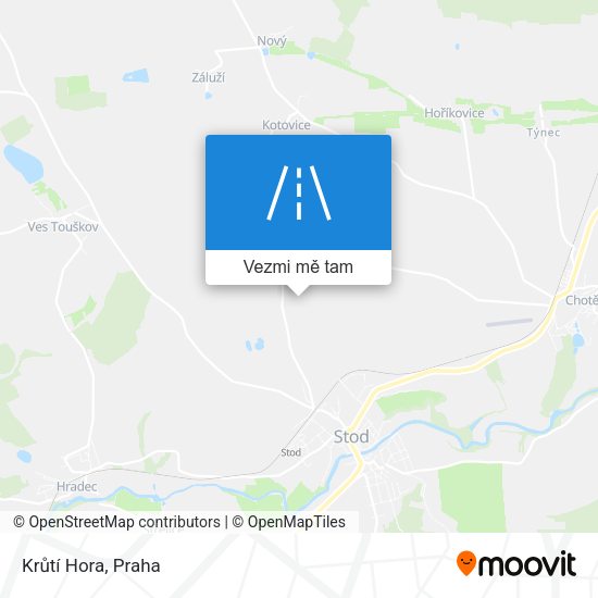 Krůtí Hora mapa