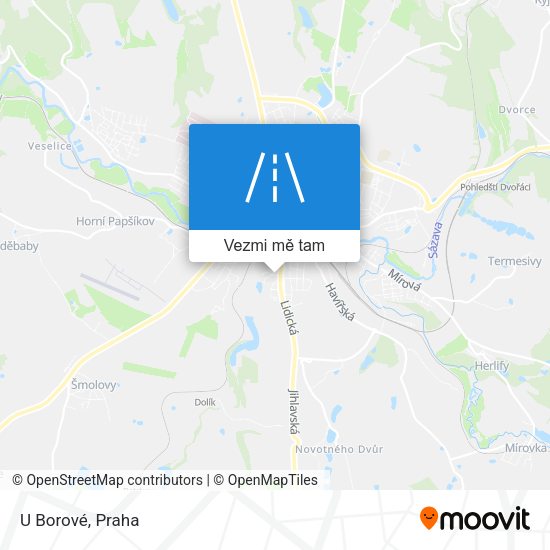 U Borové mapa