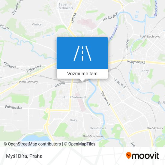 Myší Díra mapa