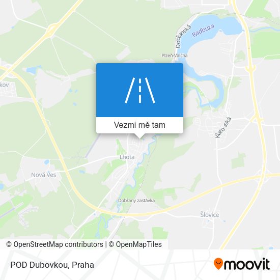 POD Dubovkou mapa