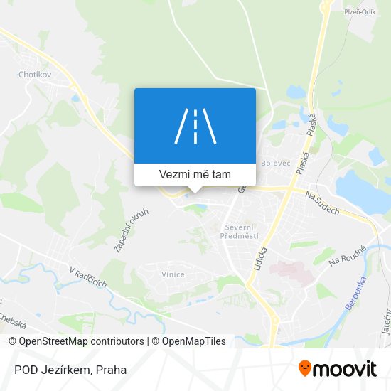 POD Jezírkem mapa